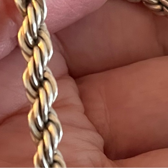 Elegant Sterling Silver Solid Rope Chain Necklace - Picture 9 of 9